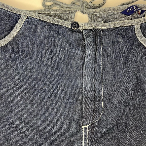 Vintage Y2K GUESS Jeans Shorts Keyhole Tie On Back Made in USA Size 32 - Picture 2 of 6